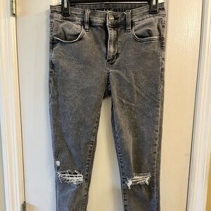 6 long gray jegging AEO